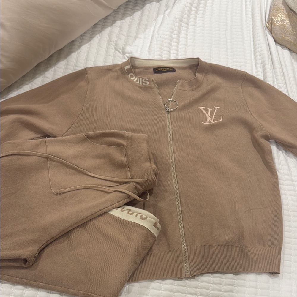 Louis Vuitton Tan Zip-Up Tracksuit